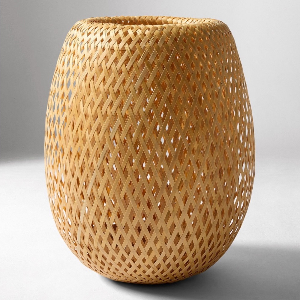 West Elm Natural Woven Lantern